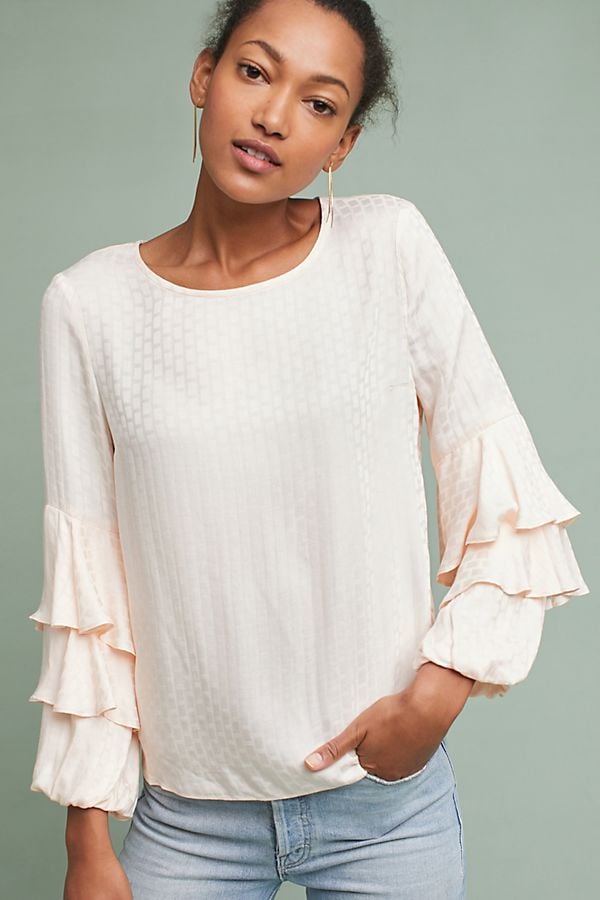 Drew Gretchen Ruffle-Sleeve Blouse ruffle blouses spring