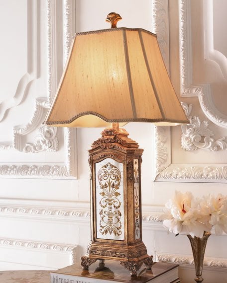 Hand-Painted Mirrored Lamp Horchow everyday value sale