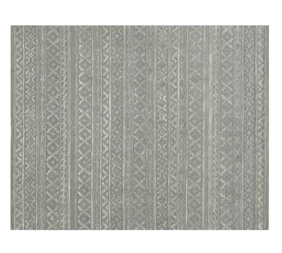 Pottery Barn ADRINA SCULPTED RUG - GRAY pottery barn premier sale 2018