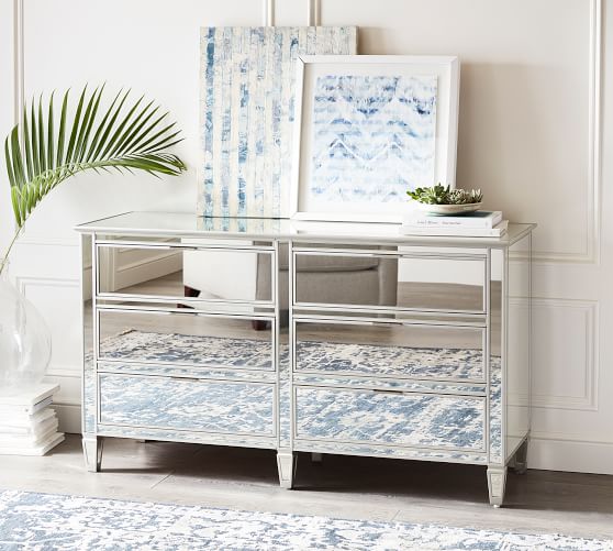 Pottery Barn Park Extra Wide Mirrored Dresser dressers