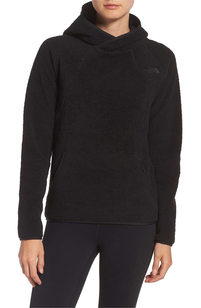 THE NORTH FACE Hooded Fleece Pullover Tnf Black fleece pullovers women winter under 120 dollars