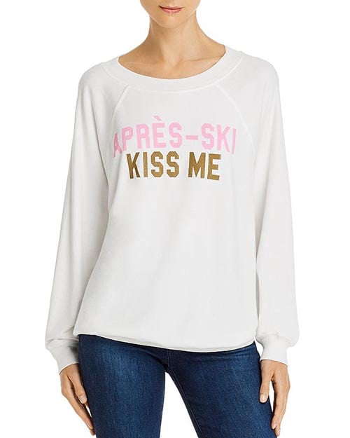 WILDFOX Sommers Après Ski Sweatshirt Vanilla valentines day sweatshirts women
