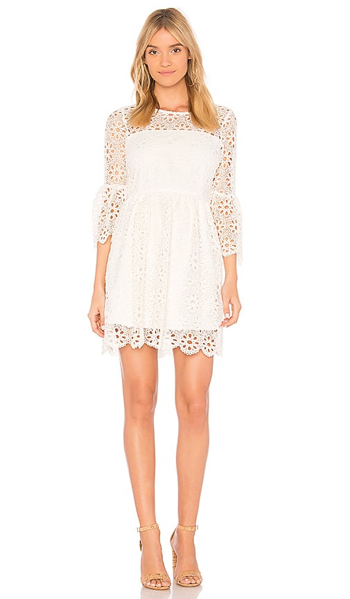 JACK BY BB DAKOTA LAUPER DRESS Off White Flared Sleeves crochet dresses spring summer 2018