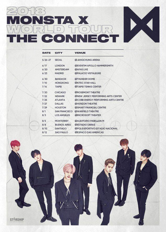 The Monsta X The Connect World Tour includes stops in the U.S. and South America.
