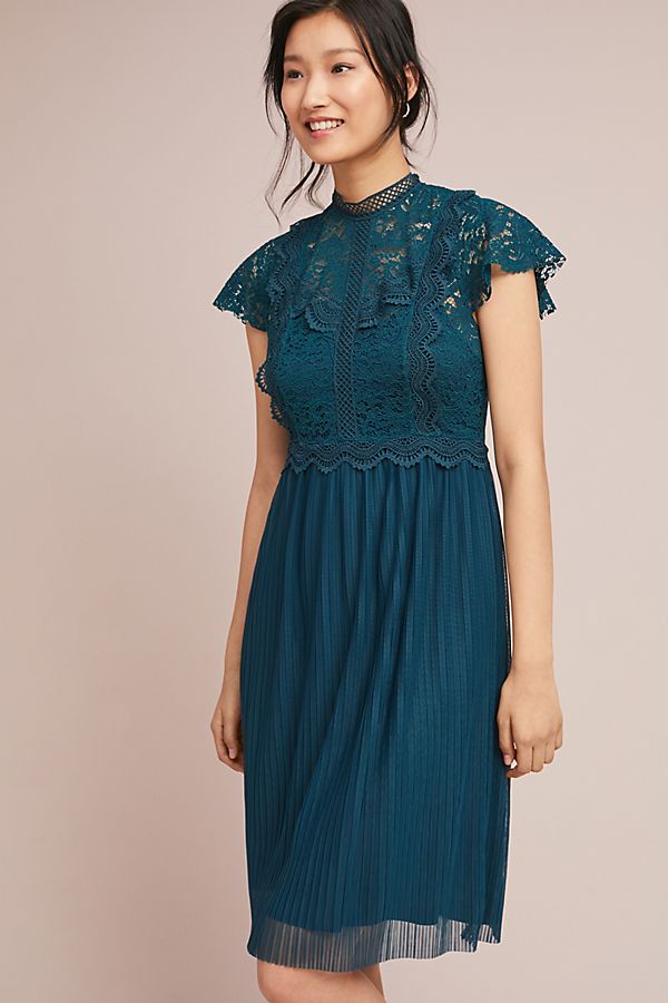 FeatherBone Greenwich Lace Dress Turquoise lace dresses fall wedding guests
