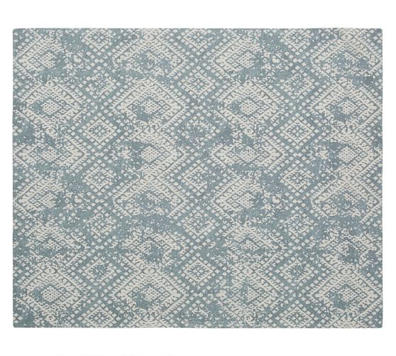 Pottery Barn ZAHARA SYNTHETIC RUG - BLUE pottery barn rugs sale