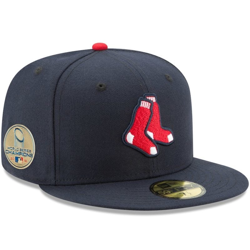 Boston Red Sox New Era 2018 World Series Champions Sidepatch 59FIFTY Alternate Logo Fitted Hat – Navy boston red sox 2018 world series champions hats