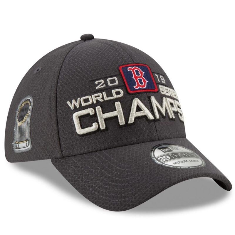 Boston Red Sox New Era Youth 2018 World Series Champions Locker Room 39THIRTY Flex Hat – Charcoal boston red sox 2018 world series champions