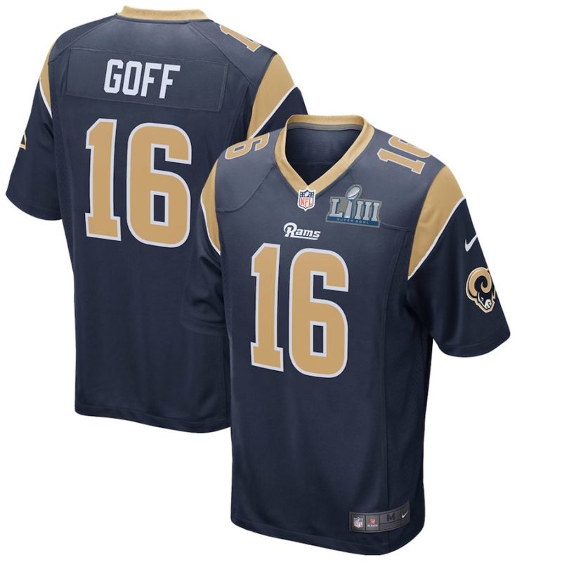 Jared Goff Los Angeles Rams Nike Super Bowl LIII Bound Game Jersey – Navy los angeles rams nfc champions quarterback