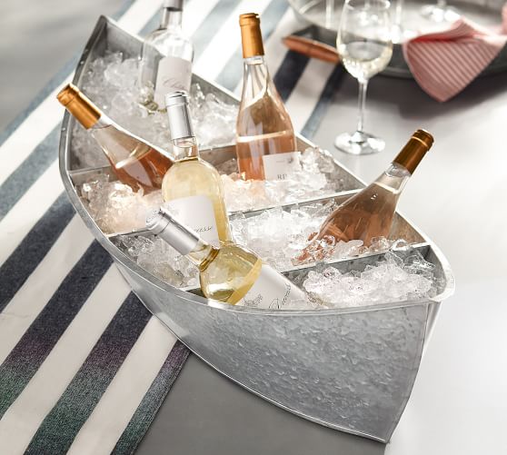 Pottery Barn GALVANIZED METAL PARTY BOAT COOLER pottery barn outdoor sale