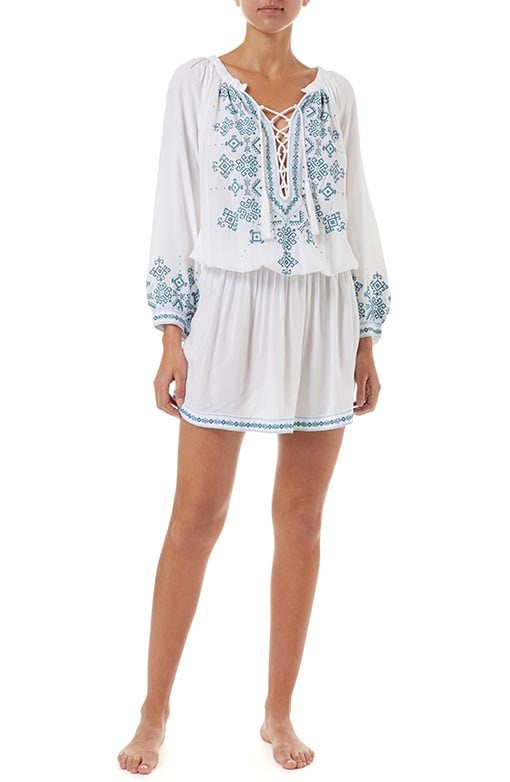 Melissa Odabash Nadja Cover-Up Dress White Green cover-up dresses summer 2019