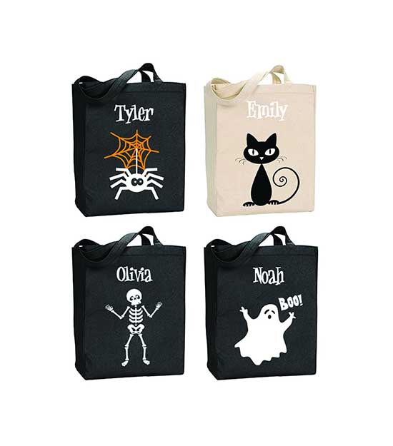 Funny Farm Tshirts GLOW in the DARK totes trick or treat bags halloween
