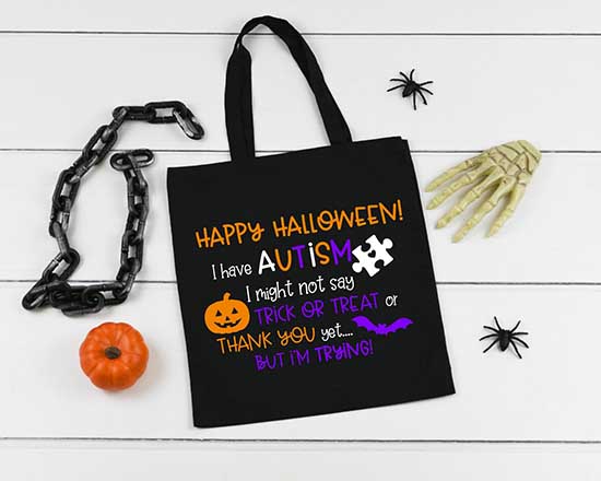 Paytons One Stop Shop Autism Awareness Halloween bag trick or treat bags