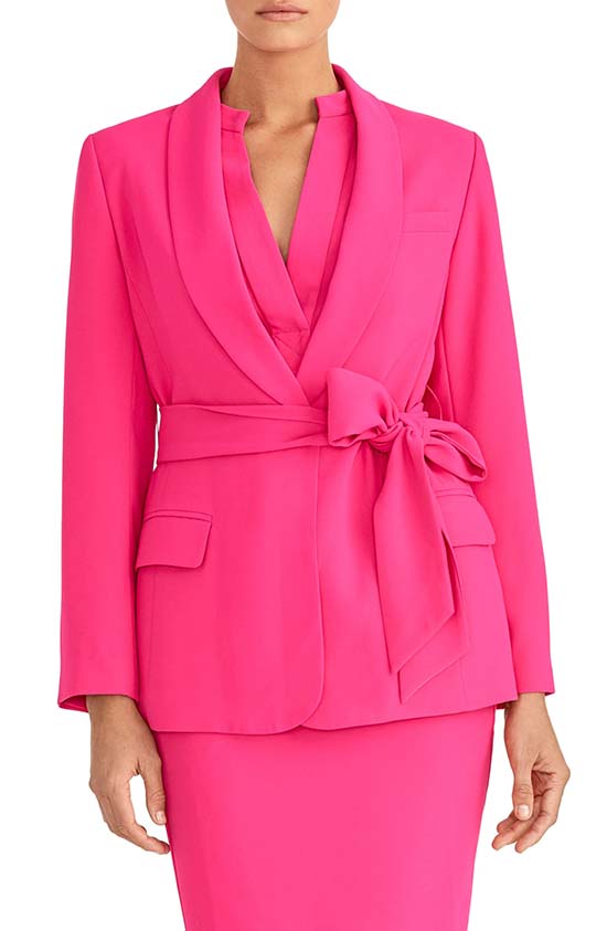 RACHEL ROY COLLECTION Shawl Wrap Blazer Passion Pink blazers fall 2019