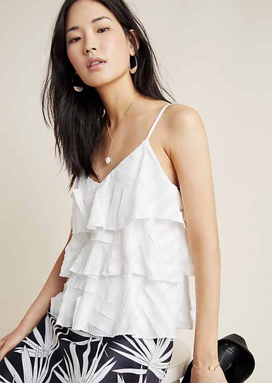 Waverly Grey Bijou Tiered Cami Ivory fall camisoles