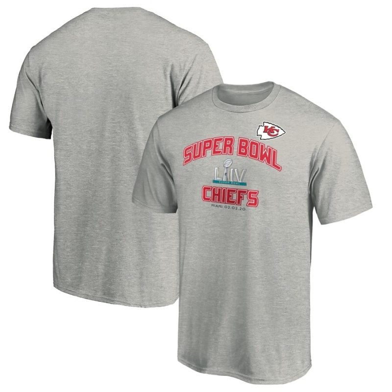 NFL Pro Line by Fanatics Branded Kansas City Chiefs Heather Gray Super Bowl LIV Bound Heart & Soul T-Shirt