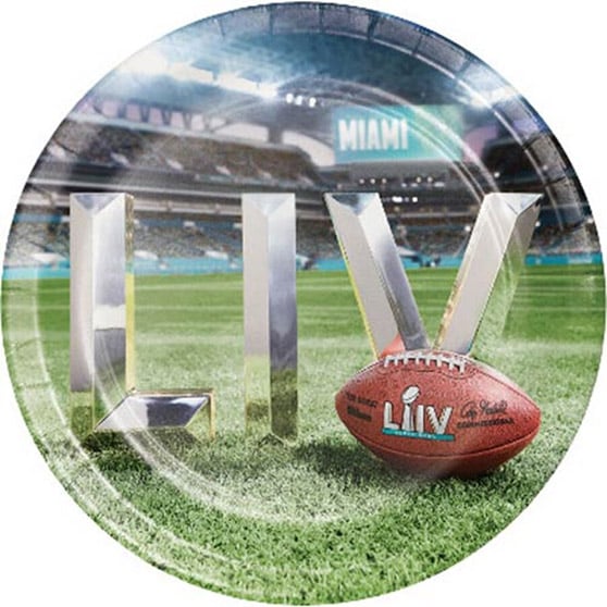 Super Bowl LIV Eight-Pack Dinner Plate Set