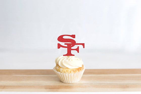 creativien SF 49 Cupcake topper for football party