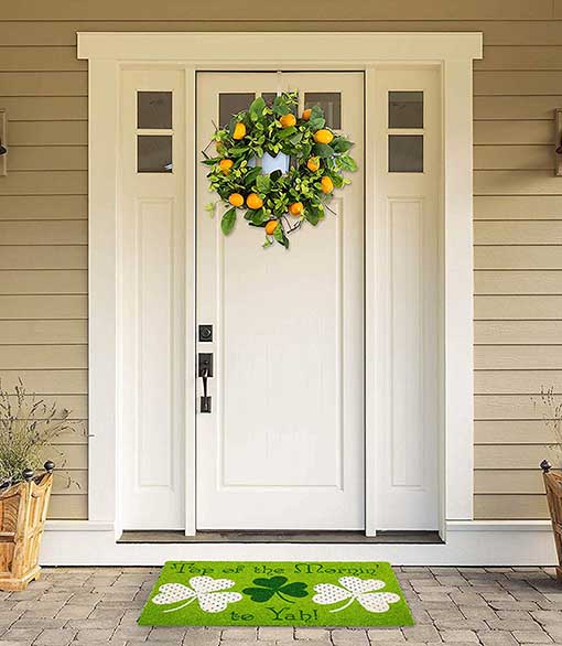 DII Fun Greetings Top Of The Mornin To Yah Doormat st patricks day doormats