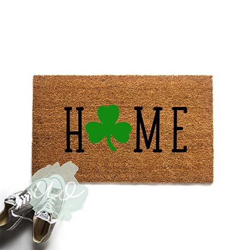 UrbanOwlHome Home Shamrock Doormat St Patricks Day doormats