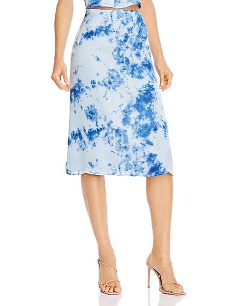 FORE Tie-Dye Slip Skirt Blue summer skirts women