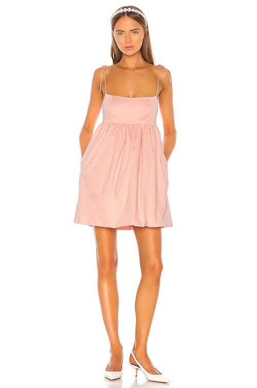 LPA Daria Dress Baby Pink babydoll dresses with pockets summer 2020 adjustable straps