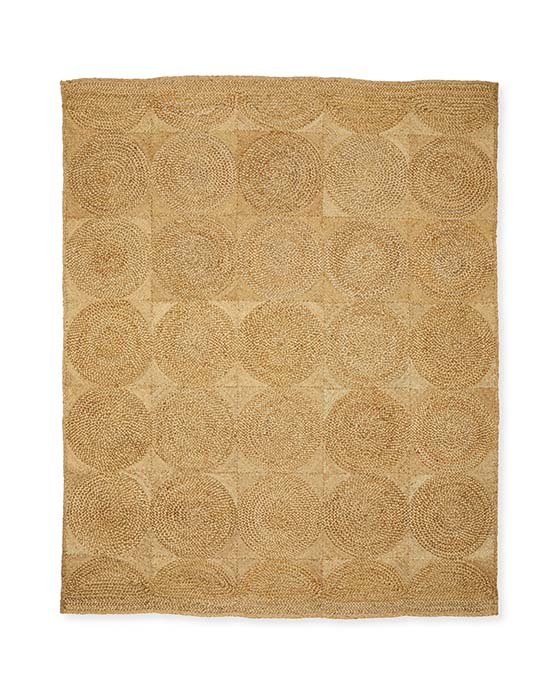 Serena and Lily Madrone Rug oversized circles natural jute coastal inspired rugs