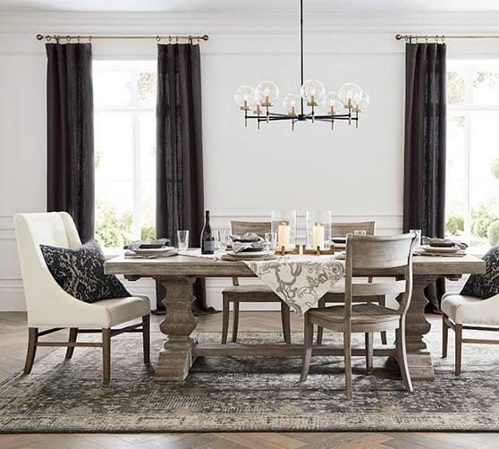 Pottery Barn Banks Extending Dining Table - Gray Wash black friday sale