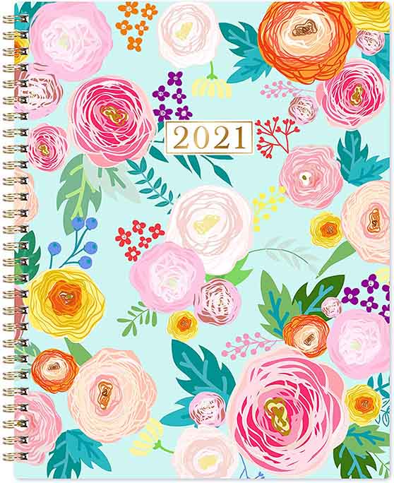 MaaIbok Store Floral Planner 2021 planners agendas ranunculus