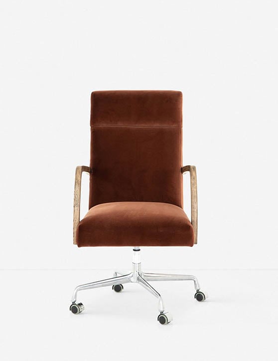 Lulu and Georgia CAMDEN OFFICE CHAIR, BURNT AUBURN upholstered office chairs