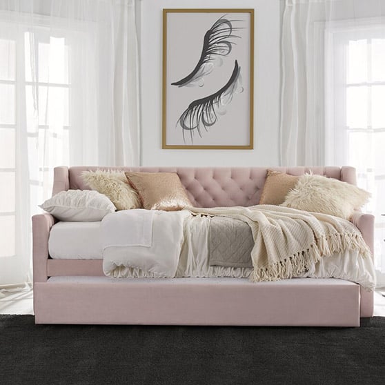 Little Seeds Monarch Hill Ambrosia Twin Daybed with Trundle button tufted daybeds