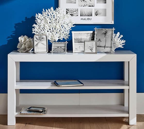 Pottery Barn Dillon 54" Console Table Montauk white modern console tables