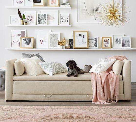 Pottery Barn Luna Upholstered Daybed Sleeper daybeds guest bedroom
