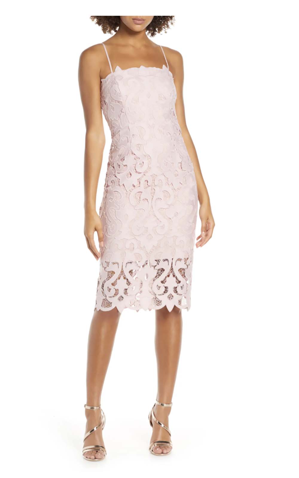 Bardot Lina Lace Sheath DressLina Lace Sheath Dress Pink Rose garden wedding guest dresses