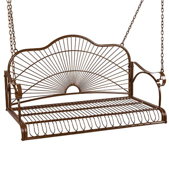 Best Choice Products Hanging Iron Porch Swing Outdoor Patio Furniture Chair w/ Armrests, Mounting Chains porch swings