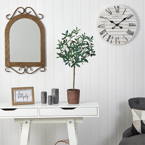 Primrue 31" Artificial Olive Tree in Planter 31" faux olive trees