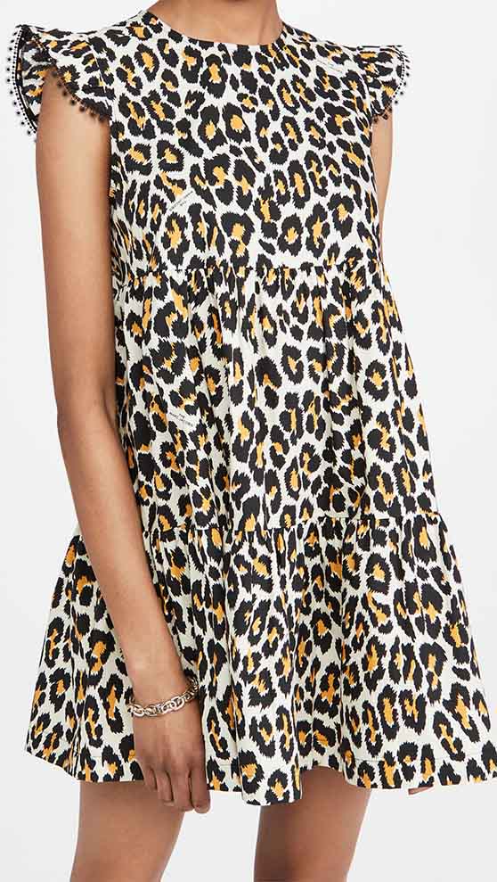 The Marc Jacobs The Tent Dress Natural Leopard Print crochet dresses