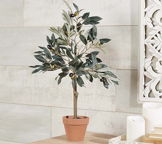 Valerie Parr Hill Collection 24" Faux Tabletop Olive Tree in Pot faux olive trees