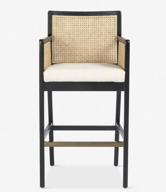Lulu and Georgia JAZ STOOL Black bar stool best cane bar stool