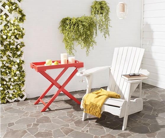 Mopani Adirondack Chair, White outdoor adirondack chairs