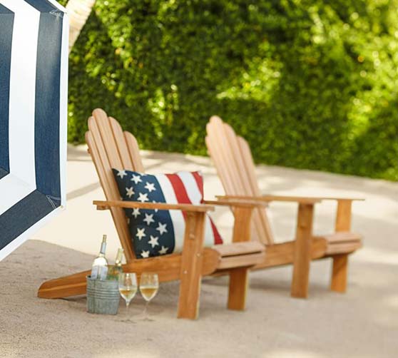 Pottery Barn FSC® Teak Adirondack Lounge Chair adirondack chairs