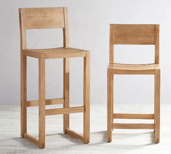 Pottery Barn Reed Bar & Counter Stools modern counter stools