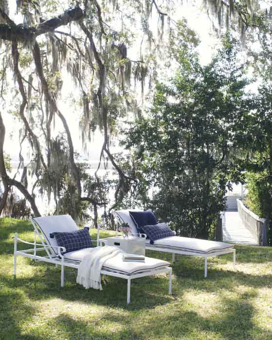 Serena and Lily Gardener Chaise outdoor chaise lounge chairs