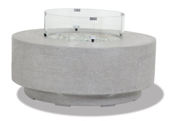 Sunset West Gravelstone Fire Table concrete fire pit tables outdoor furniture patio