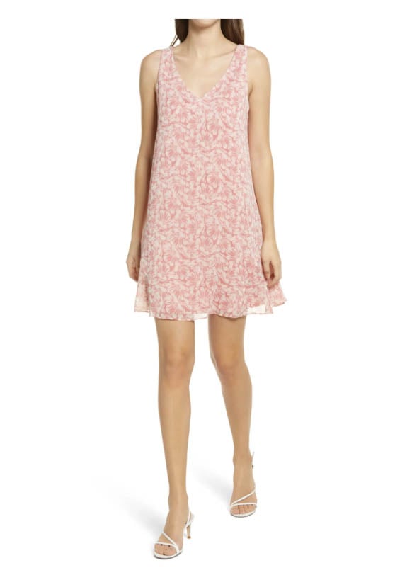 Charles Henry Floral Tank Dress Pink Shadow Petals floral print summer graduation dresses women