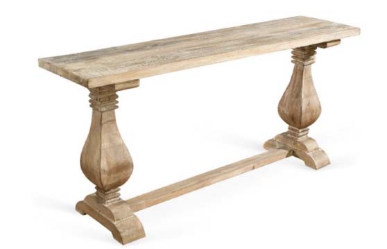 Etta Console, Weathered Sand rustic console tables