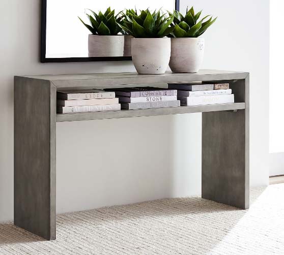 Pottery Barn Byron 50" Waterfall Console Table rustic console tables