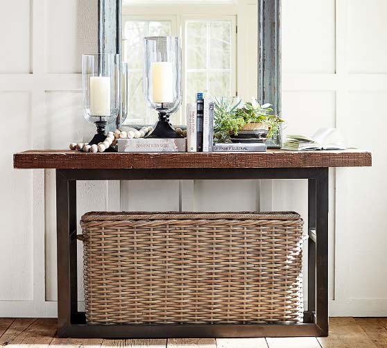 Pottery Barn Griffin 68" Reclaimed Wood Console Table rustic console tables