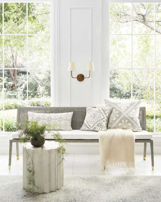 Serena and Lily Balboa Bench - Mist rattan benches