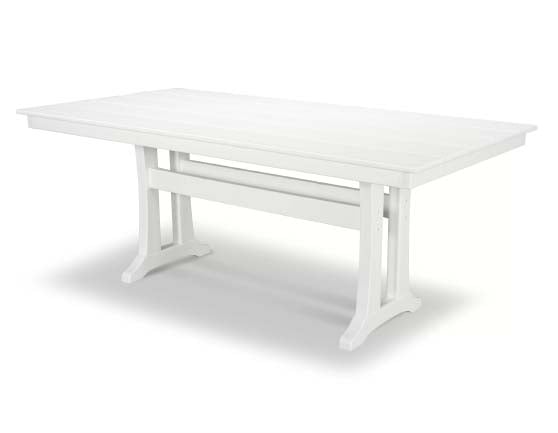 Polywood Farmhouse Plastic Dining Table White outdoor dining tables